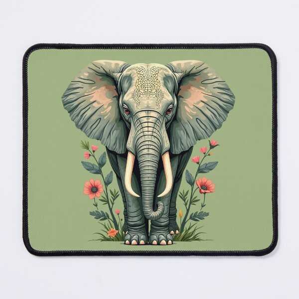 Item preview, Botanical Elephant Wildlife Portrait designed and sold by BirdsnStuff.