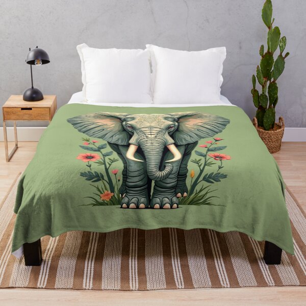 Item preview, Botanical Elephant Wildlife Portrait designed and sold by BirdsnStuff.