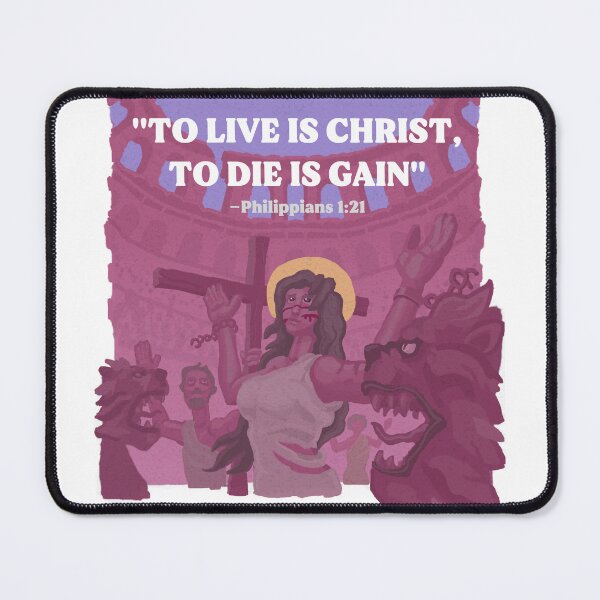 Item preview, Martyrs in the colisseum with biblical quote, primitive Church designed and sold by TrueVineArt.