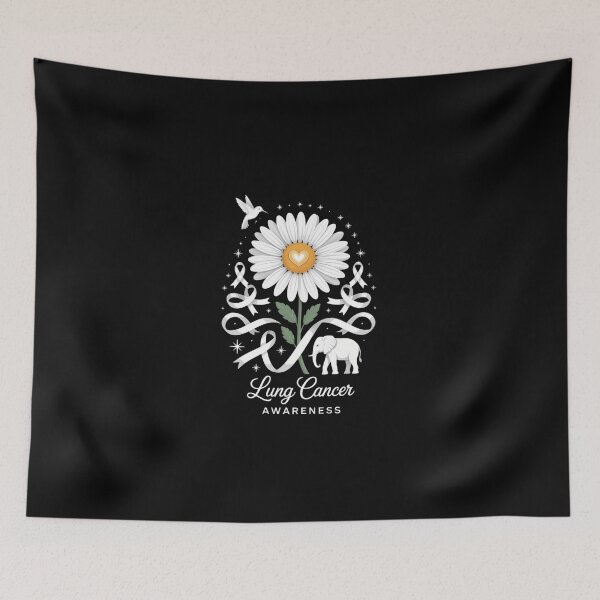 Item preview, Sunflower Hummingbird Elephant Lung Cancer Awareness designed and sold by KarstenNoanra.