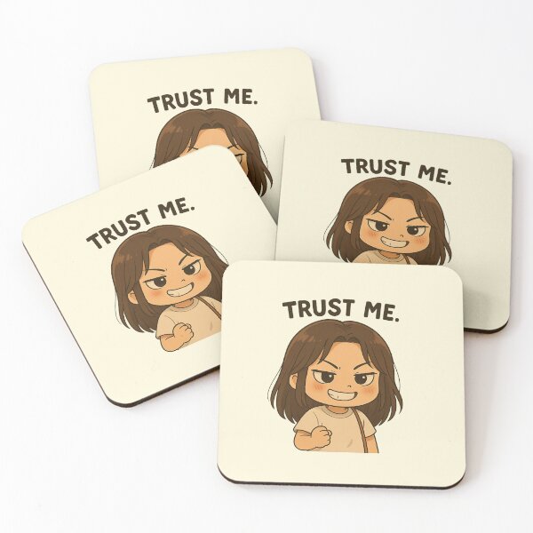 Item preview, Funny Chibi Girl Face - Trust Me Expression - Transparent Background designed and sold by konthai.familyart.
