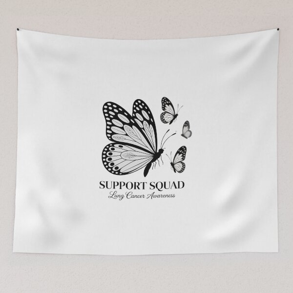 Item preview, Support Squad Lung Cancer Awareness Butterfly Mom Fighter designed and sold by KarstenNoanra.