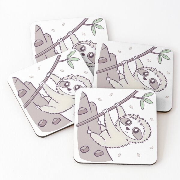 Item preview, Cute Cat Sloth‑Style Rock Climbing Sticker / Climbing Cat Pun Art designed and sold by Nawastyle.