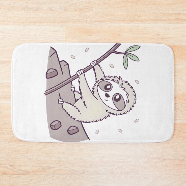 Item preview, Cute Cat Sloth‑Style Rock Climbing Sticker / Climbing Cat Pun Art designed and sold by Nawastyle.