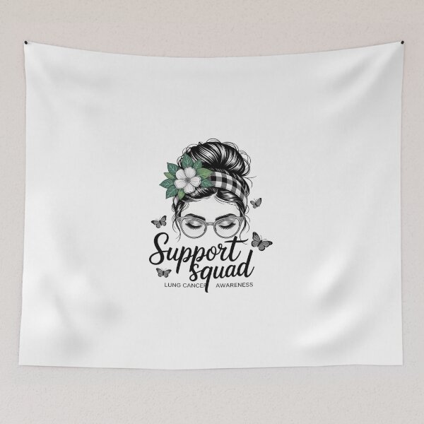Item preview, Support Squad Messy Bun Leopard Lung Cancer Awareness designed and sold by KarstenNoanra.