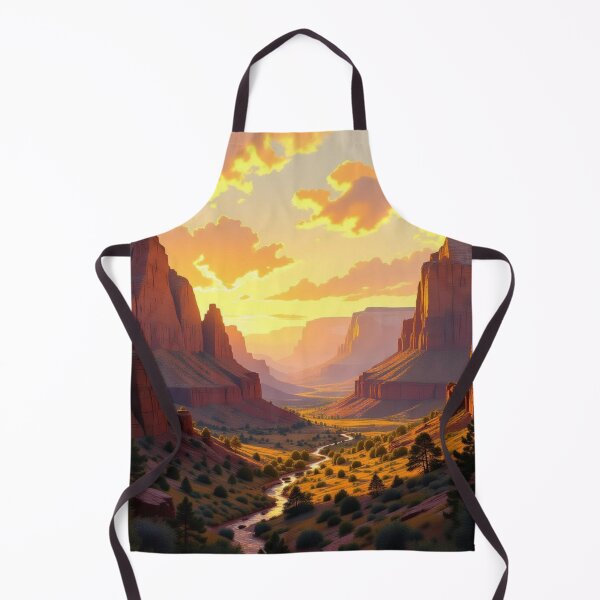 Item preview, Golden Canyon Sunset with River Through Red Rock Cliffs designed and sold by Uniquely Yours.