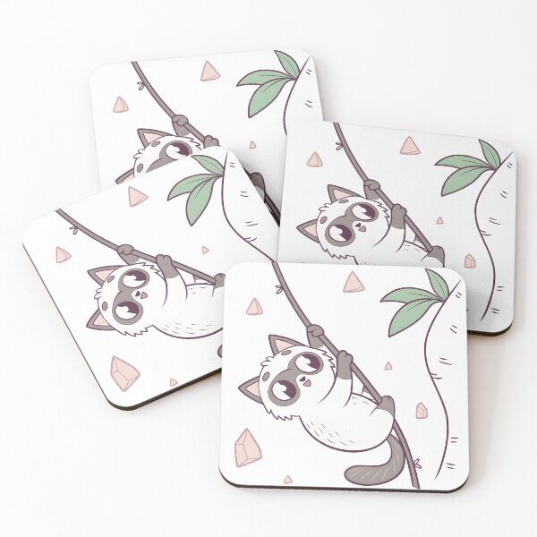Item preview, Cute Cat Sloth‑Style Rock Climbing Sticker / Climbing Cat Pun Art designed and sold by Nawastyle.
