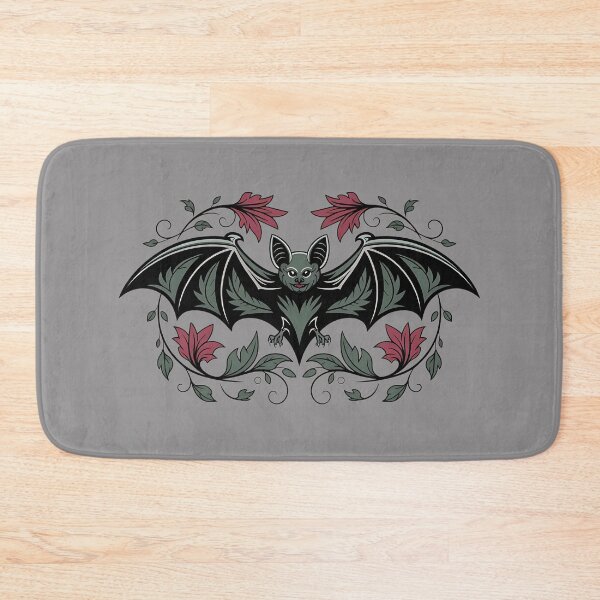 Item preview, Decorative Vintage Bat and Floral Art designed and sold by BirdsnStuff.