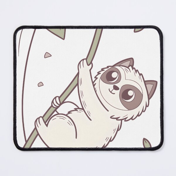 Item preview, Cute Cat Sloth‑Style Rock Climbing Sticker / Climbing Cat Pun Art designed and sold by Nawastyle.