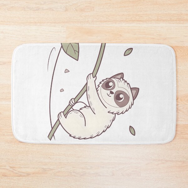 Item preview, Cute Cat Sloth‑Style Rock Climbing Sticker / Climbing Cat Pun Art designed and sold by Nawastyle.