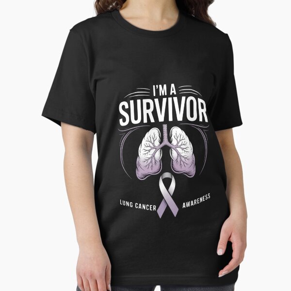 Item preview, Womens Im A Survivor Lung Cancer Awareness Funny White Ribbon designed and sold by KarstenNoanra.