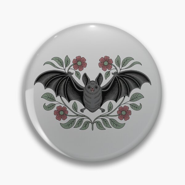 Item preview, Decorative Vintage Bat and Floral Art designed and sold by BirdsnStuff.