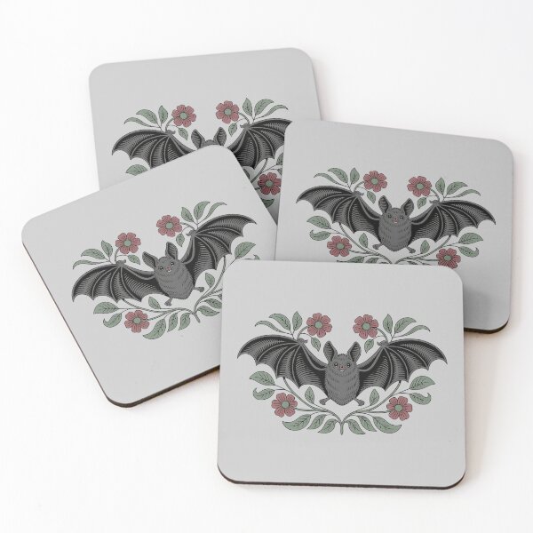 Item preview, Decorative Vintage Bat and Floral Art designed and sold by BirdsnStuff.
