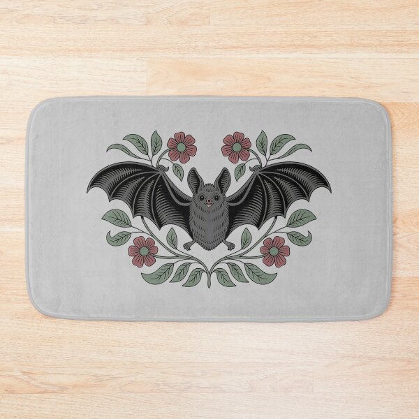 Item preview, Decorative Vintage Bat and Floral Art designed and sold by BirdsnStuff.