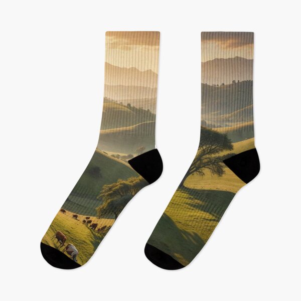 Item preview, Golden Hour Grazing Cows in Rolling Hills Pasture designed and sold by Uniquely Yours.