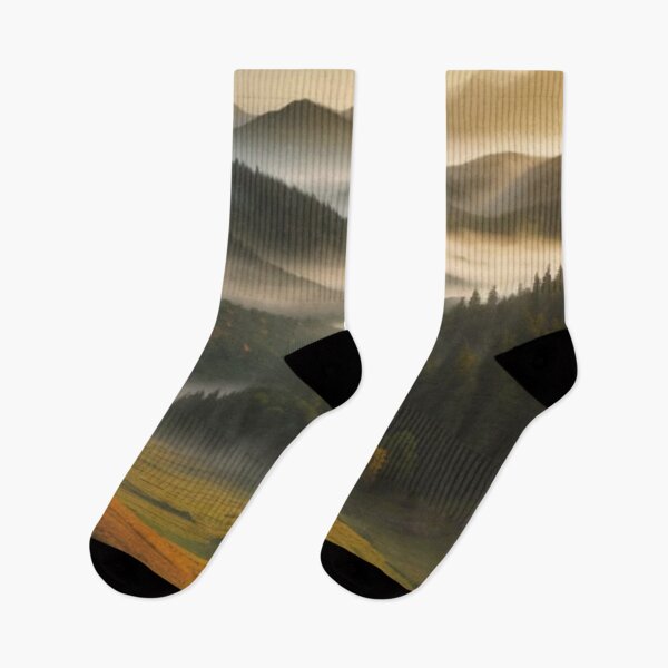 Item preview, Misty Mountain Sunrise Over Rolling Forest Hills designed and sold by Uniquely Yours.