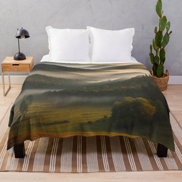 Item preview, Misty Mountain Sunrise Over Rolling Forest Hills designed and sold by Uniquely Yours.