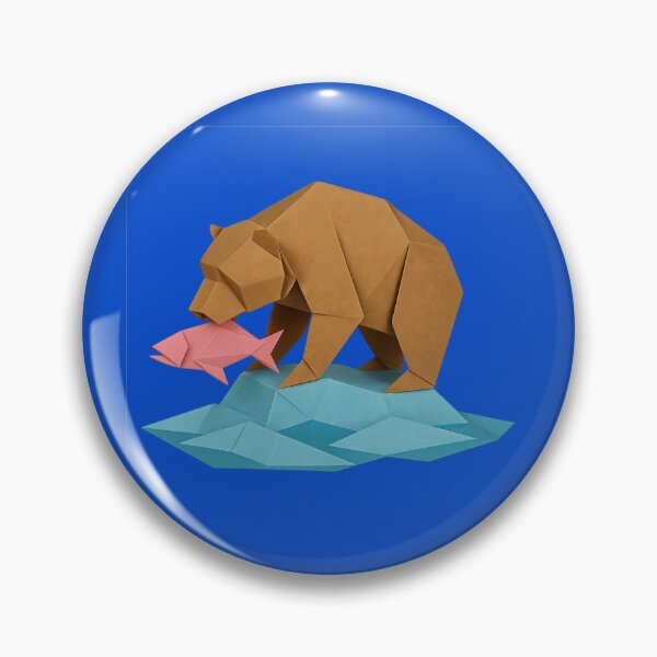 Item preview, Origami Bear with Salmon – Nature’s Catch designed and sold by S-Dstyle.