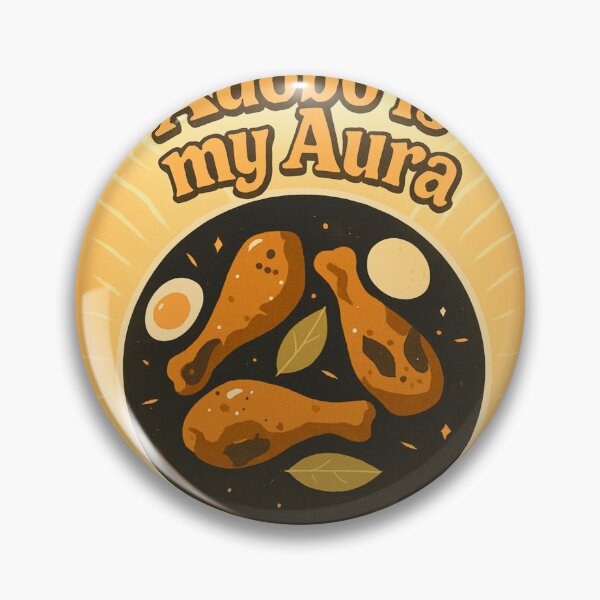 Item preview, Filipino Adobo Chicken Art Print – “Adobo is My Aura” Retro Food Lover Design designed and sold by myfavoritesm4.