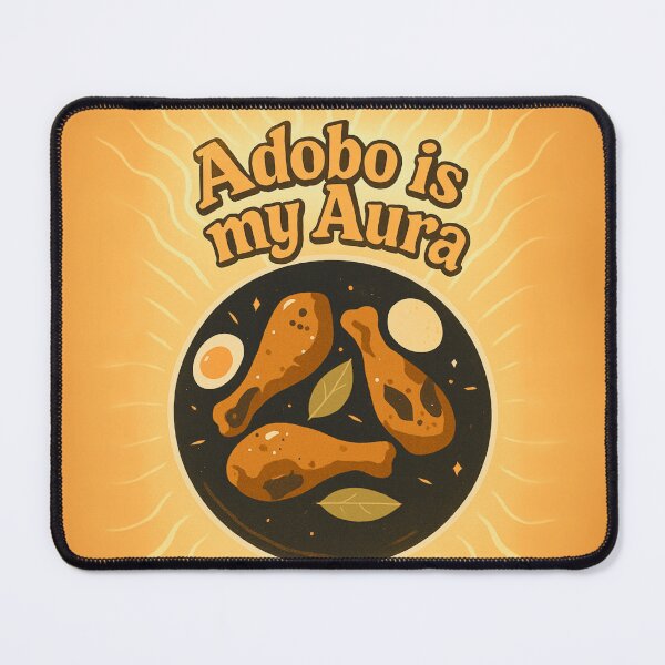 Item preview, Filipino Adobo Chicken Art Print – “Adobo is My Aura” Retro Food Lover Design designed and sold by myfavoritesm4.