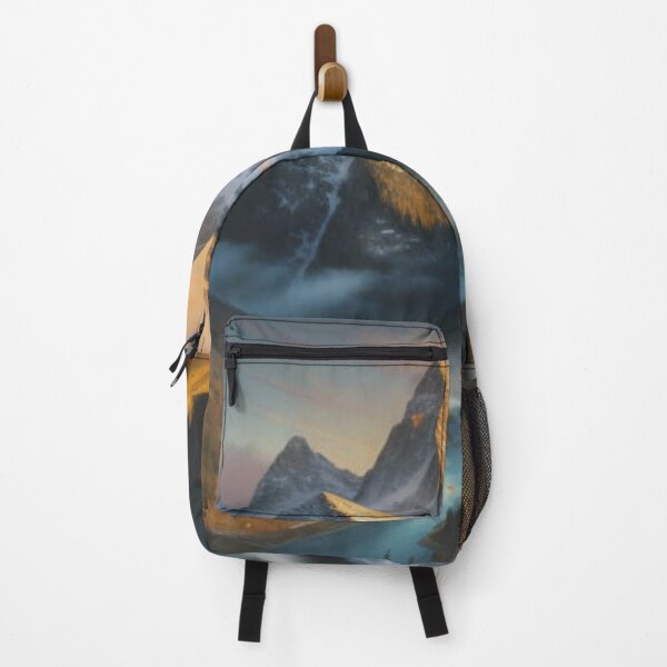 Item preview, Majestic Snowy Mountain Peaks at Golden Sunset designed and sold by Uniquely Yours.