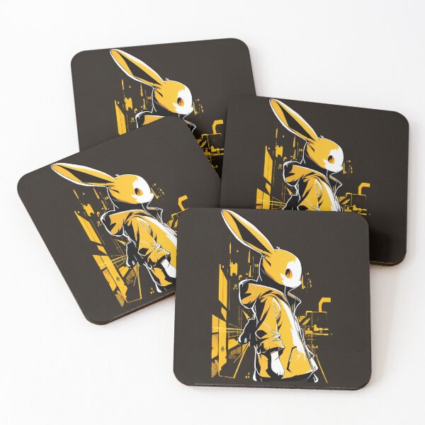 Item preview, Cyber Bunny in Yellow Hoodie designed and sold by InkiverseCollective.