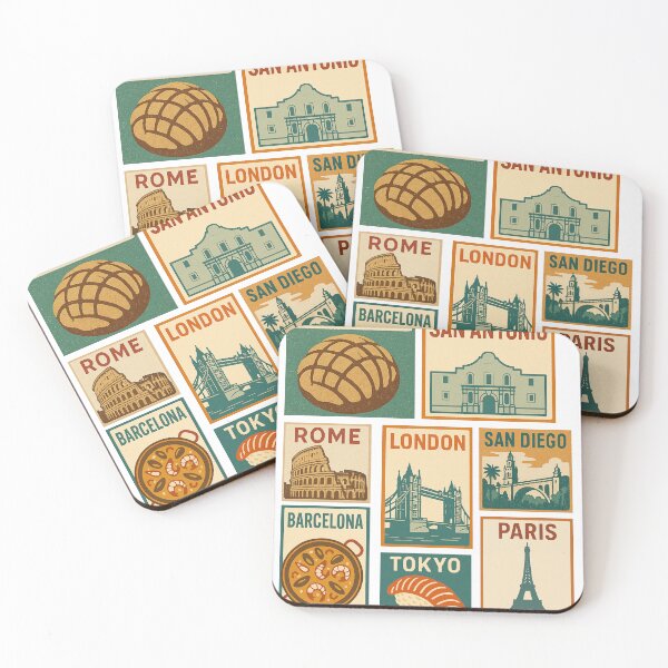 Item preview, Travel Cities Vintage Postage Stamp Aesthetic designed and sold by Tiendita-Arroyo.