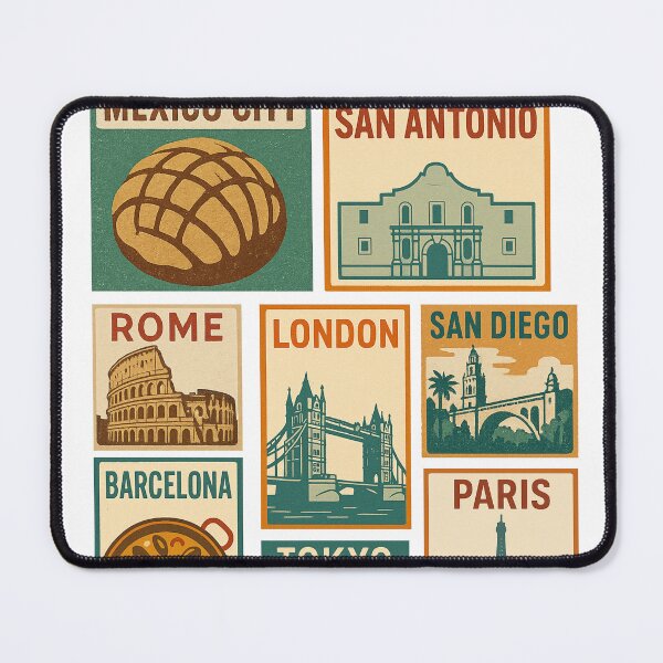 Item preview, Travel Cities Vintage Postage Stamp Aesthetic designed and sold by Tiendita-Arroyo.