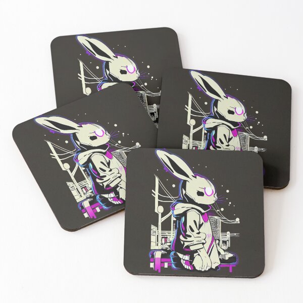 Item preview, Cyberpunk Bunny Neon Hoodie designed and sold by InkiverseCollective.
