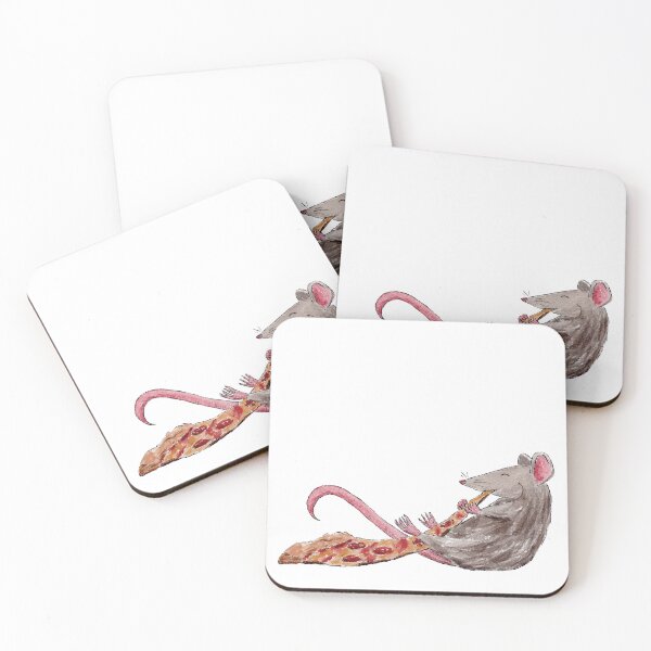 Item preview, NYC Rat Eating Pizza in Watercolor & Ink designed and sold by srsig designs.