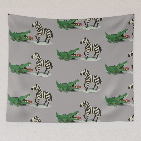 Item preview, Origami Ambush: Crocodile vs. Zebra designed and sold by S-Dstyle.