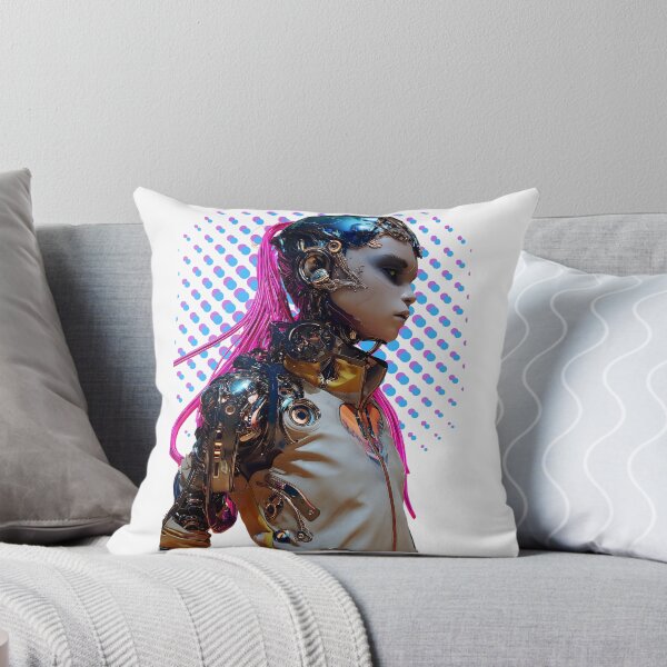 Item preview, Pink-Haired Cyborg with Metal Details designed and sold by pkvorakorn.