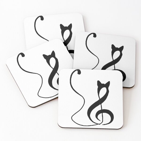 Item preview, Music Note Inspired Cat Minimalist Music Lover Design T-Shirt designed and sold by YubitaLeLe.