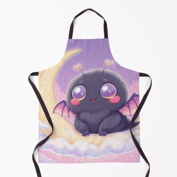 Item preview, Kawaii Mothman on Moon Cloud – Cute Cryptid with Heart Wings & Candy-Colored Sky – Whimsical Fantasy Art designed and sold by Emmachenn / WineDronk Shop.