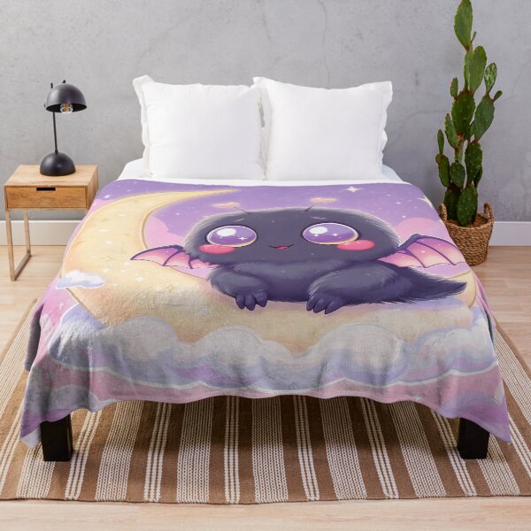 Item preview, Kawaii Mothman on Moon Cloud – Cute Cryptid with Heart Wings & Candy-Colored Sky – Whimsical Fantasy Art designed and sold by Emmachenn / WineDronk Shop.