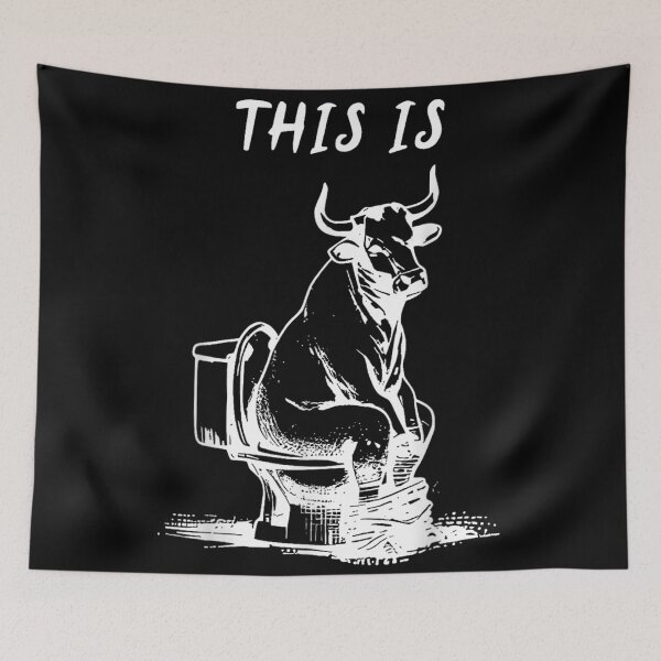Item preview, This Is BullShit Funny Cow Toilet Humor Jokes Men Women T-Shirt designed and sold by YubitaLeLe.