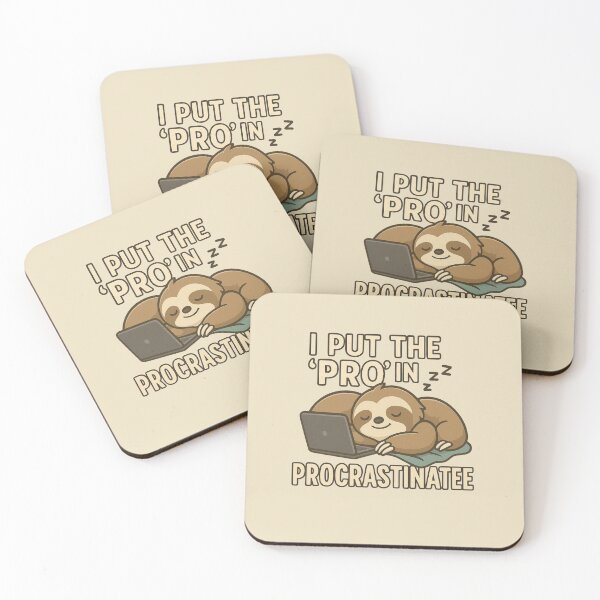 Item preview, Funny Sloth Procrastination Quote – "I Put the ‘Pro’ in Procrastinate" designed and sold by konthai.familyart.
