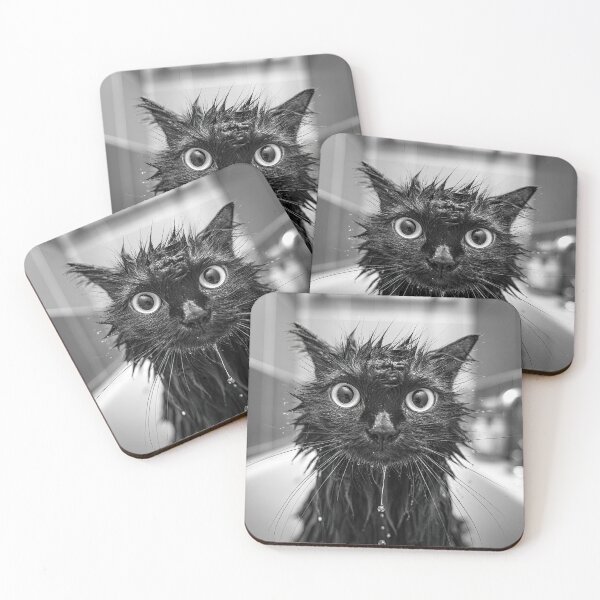 Item preview, Washing My Black Cat 01 designed and sold by Elisabeth Lucas.