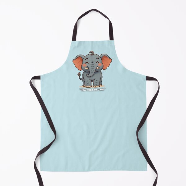 Item preview, Cute Smiling Elephant – "Too Cute to Care" Cartoon Design designed and sold by konthai.familyart.