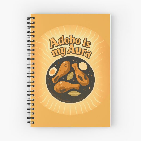 Item preview, Filipino Adobo Chicken Round Art Print – “Adobo is My Aura” Retro Food Lover Design designed and sold by myfavoritesm4.