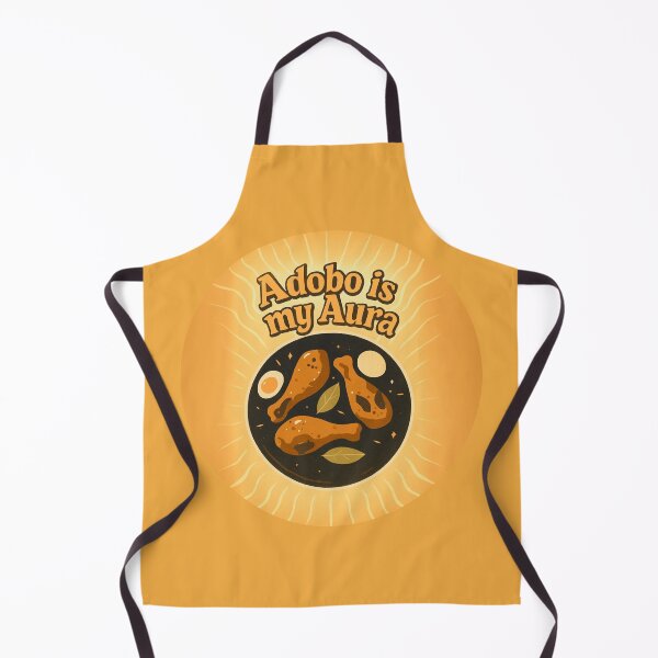 Item preview, Filipino Adobo Chicken Round Art Print – “Adobo is My Aura” Retro Food Lover Design designed and sold by myfavoritesm4.
