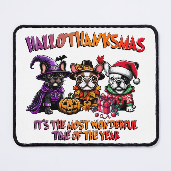 Item preview, French Bulldog Halloween Thanksgiving Christmas designed and sold by doodIllustrate.