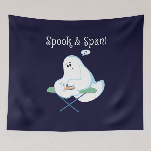 Item preview, Cute Phantom Ghost Irons His Wrinkles For Halloween designed and sold by brodyquixote.