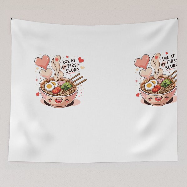 Item preview, Love at First Slurp – Ramen Noodle Lovers Funny Food Quote Design designed and sold by SDesignsUSA.