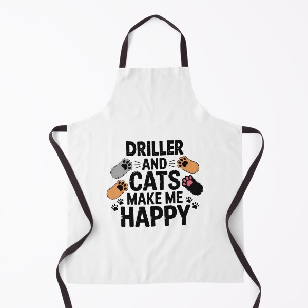 Item preview, Driller And Cats Make Me Happy - Funny Driller Cats Lover designed and sold by Oussinc.