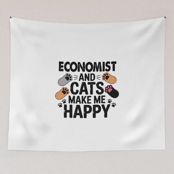 Item preview, Economist And Cats Make Me Happy - Funny Economist Cats Lover designed and sold by Oussinc.