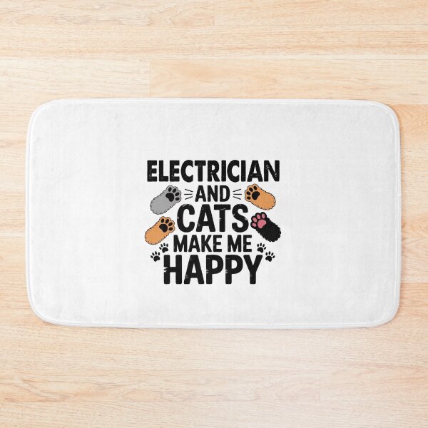 Item preview, Electrician And Cats Make Me Happy - Funny Electrician Cats Lover designed and sold by Oussinc.
