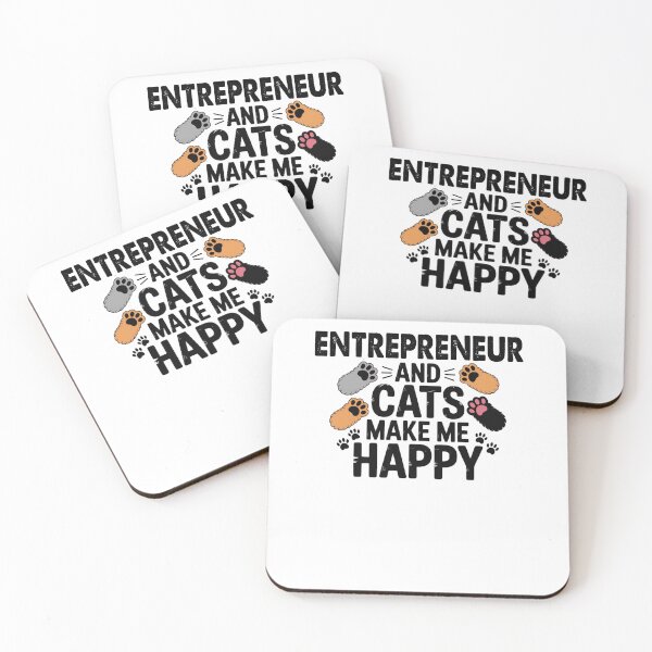 Item preview, Entrepreneur And Cats Make Me Happy - Funny Entrepreneur Cats Lover designed and sold by Oussinc.