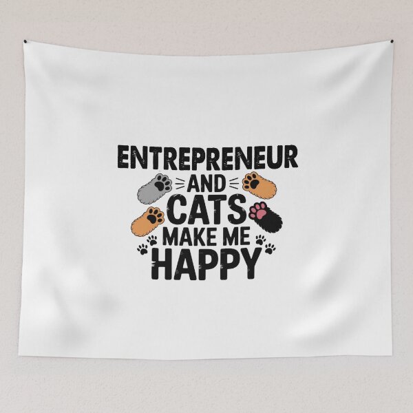 Item preview, Entrepreneur And Cats Make Me Happy - Funny Entrepreneur Cats Lover designed and sold by Oussinc.