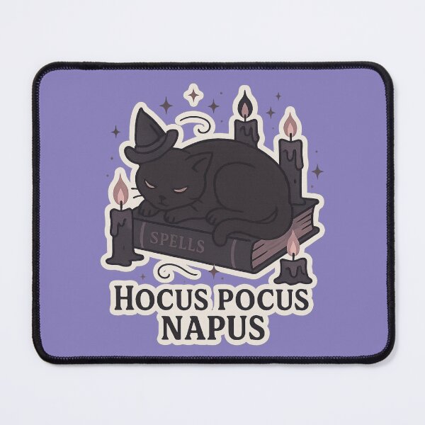 Item preview, Hocus Pocus Napus – Cute Witch Cat Sticker designed and sold by WitchPrint.